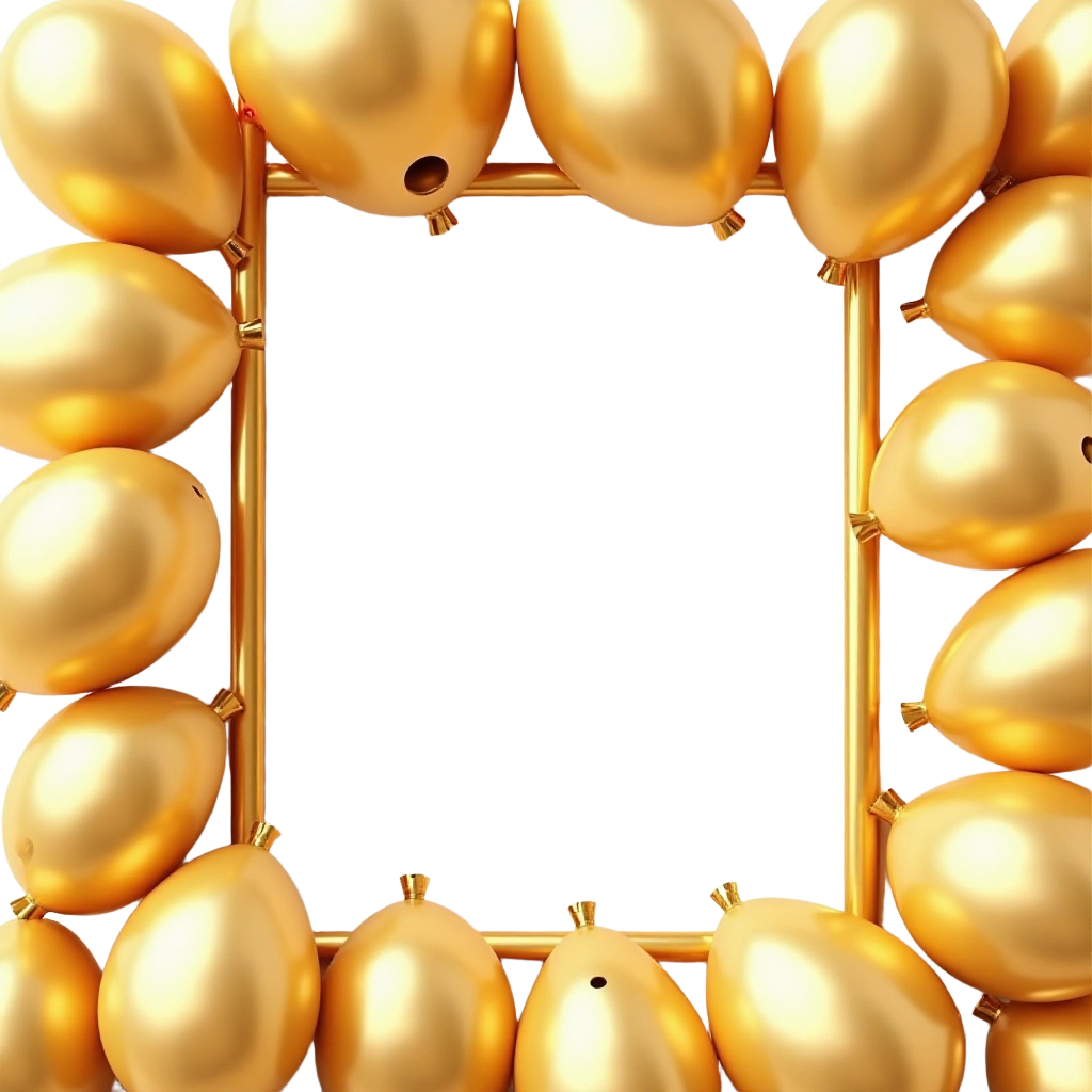 Golden Balloon Frame